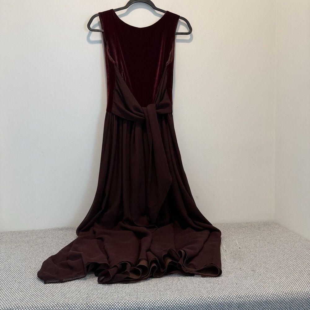 VINTAGE 80's/90's ELIZABETH WAYMAN PURPLE SILK VELVET DRESS Size 8
H - Picture 2 of 10